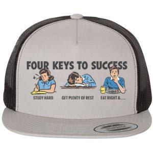 Four Keys To Success Flat Bill Trucker Hat