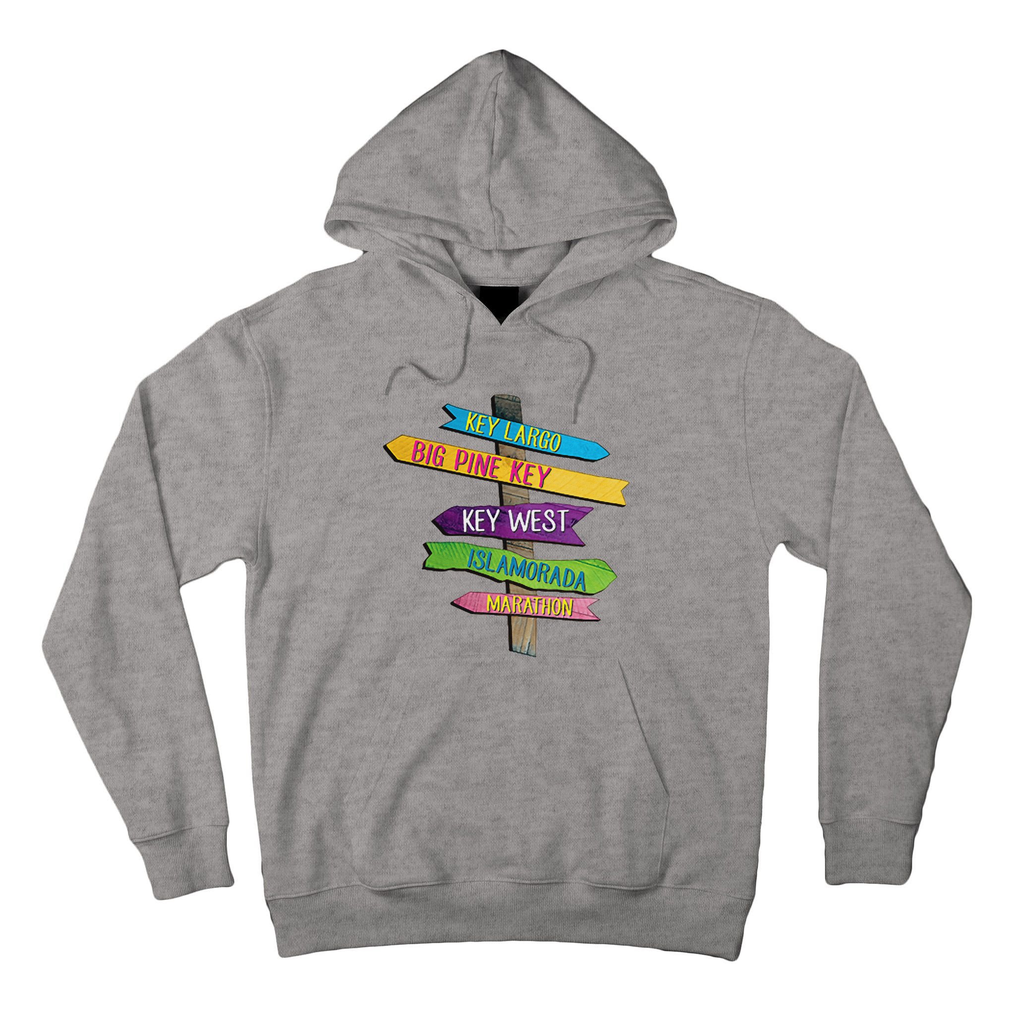 Florida Keys Totem Largo Islamorada Key West Sign Post Tall Hoodie