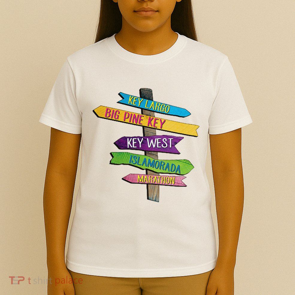 Florida Keys Totem Largo Islamorada Key West Sign Post T-Shirt