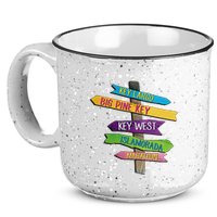 Florida Keys Totem Largo Islamorada Key West Sign Post 15oz Campfire Ceramic Mug