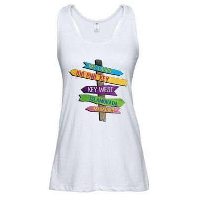 Florida Keys Totem Largo Islamorada Key West Sign Post Ladies Essential Flowy Tank