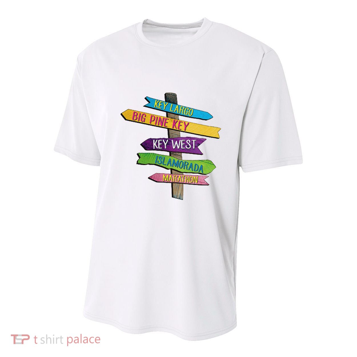 Florida Keys Totem Largo Islamorada Key West Sign Post Youth Performance Sprint T-Shirt