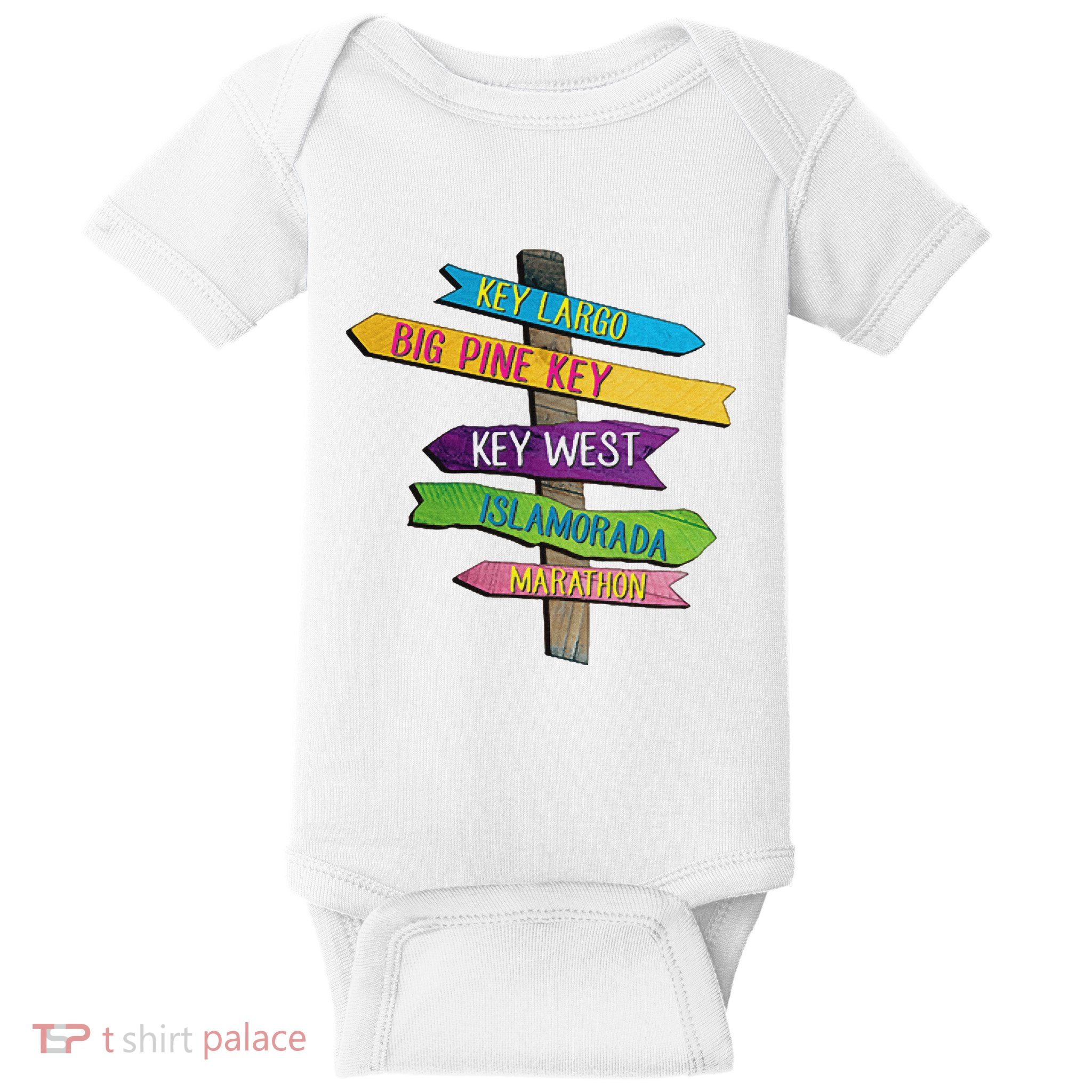Florida Keys Totem Largo Islamorada Key West Sign Post Baby Bodysuit