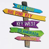 Florida Keys Totem Largo Islamorada Key West Sign Post Short Acrylic Beanie