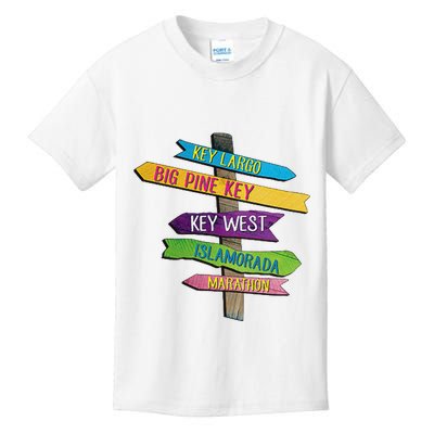 Florida Keys Totem Largo Islamorada Key West Sign Post Kids T-Shirt