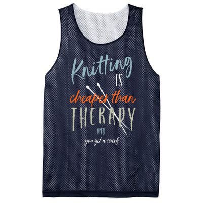 Funny Knitting Therapy Design Knitter Mesh Reversible Basketball Jersey Tank