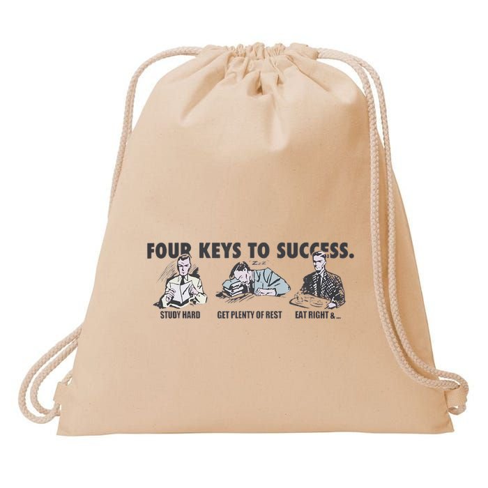 Four Keys To Success Drawstring Bag