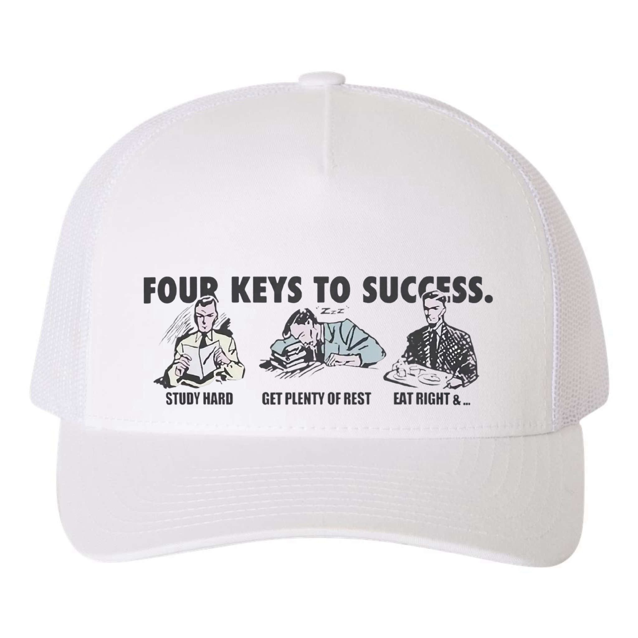 Four Keys To Success Yupoong Adult 5-Panel Trucker Hat