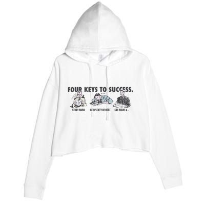 Four Keys To Success Crop Fleece Hoodie