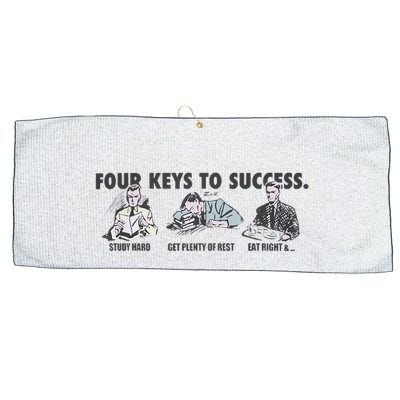 Four Keys To Success Large Microfiber Waffle Golf Towel
