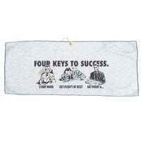 Four Keys To Success Large Microfiber Waffle Golf Towel