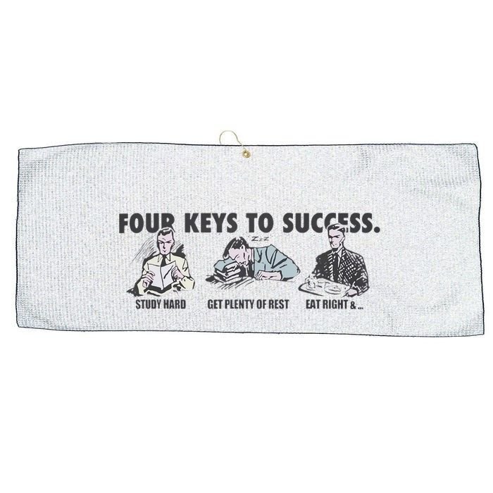Four Keys To Success Large Microfiber Waffle Golf Towel