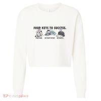 Four Keys To Success Cropped Pullover Crew