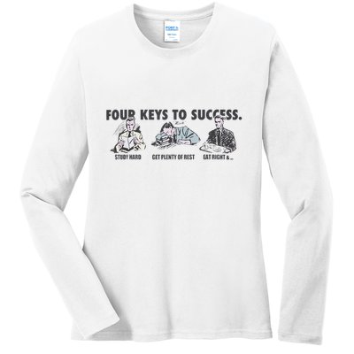 Four Keys To Success Ladies Long Sleeve Shirt