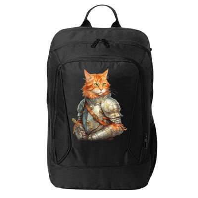 Feline Knight Templar The Crusader Cat City Backpack