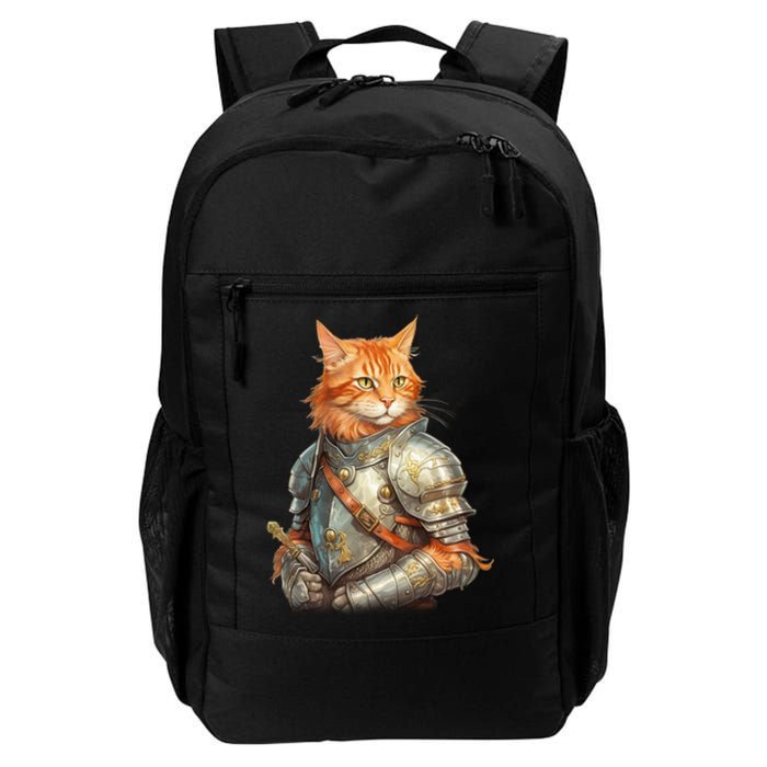 Feline Knight Templar The Crusader Cat Daily Commute Backpack