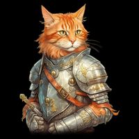 Feline Knight Templar The Crusader Cat Daily Commute Backpack