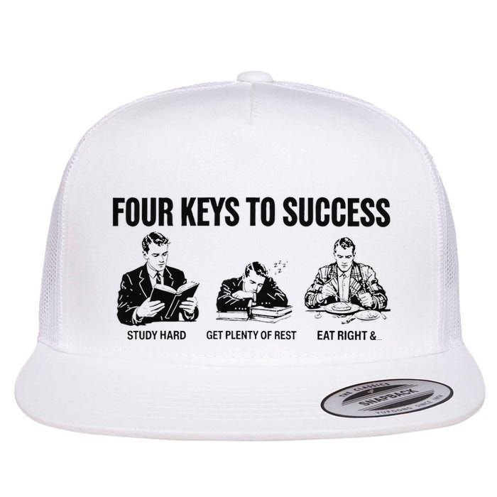 Four Keys To Success Four Keys To Success Flat Bill Trucker Hat
