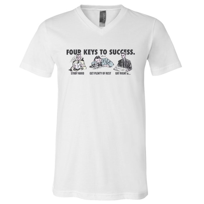 Four Keys To Success V-Neck T-Shirt