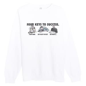 Four Keys To Success Premium Crewneck Sweatshirt