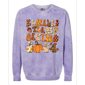 Funny Kamala Team Giving Thanksgiving 2024 Matching Colorblast Crewneck Sweatshirt