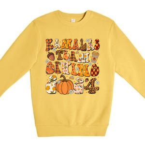 Funny Kamala Team Giving Thanksgiving 2024 Matching Premium Crewneck Sweatshirt