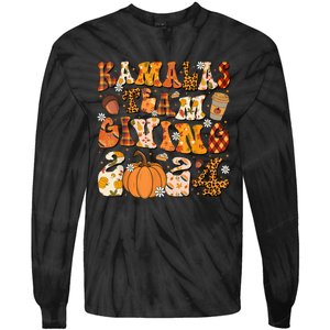 Funny Kamala Team Giving Thanksgiving 2024 Matching Tie-Dye Long Sleeve Shirt