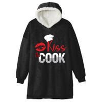 Funny Kiss The Culinary Chef Cook Baker Gift Hooded Wearable Blanket