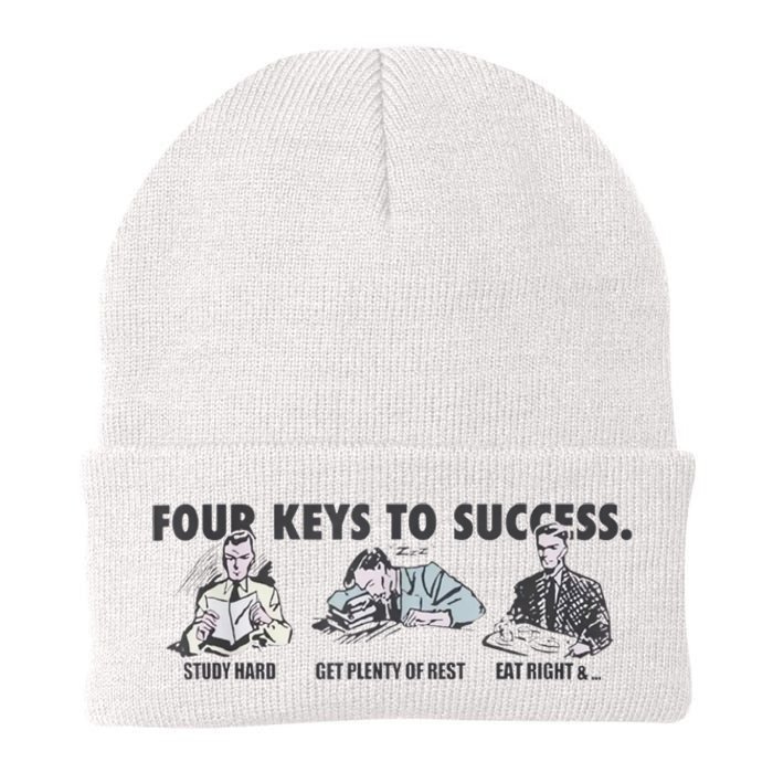 Four Keys To Success Knit Cap Winter Beanie