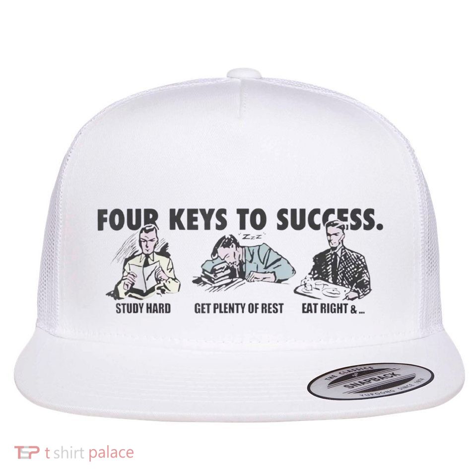 Four Keys To Success Flat Bill Trucker Hat