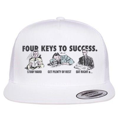 Four Keys To Success Flat Bill Trucker Hat