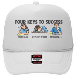 Four Keys To Success High Crown Mesh Back Trucker Hat