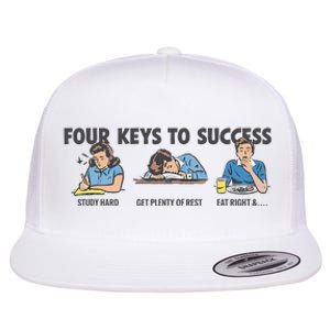 Four Keys To Success Flat Bill Trucker Hat