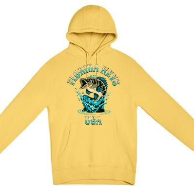 Florida Keys Usa Fishing Design On Front And Back Premium Pullover Hoodie