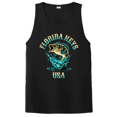 Florida Keys Usa Fishing Design On Front And Back PosiCharge Competitor Tank