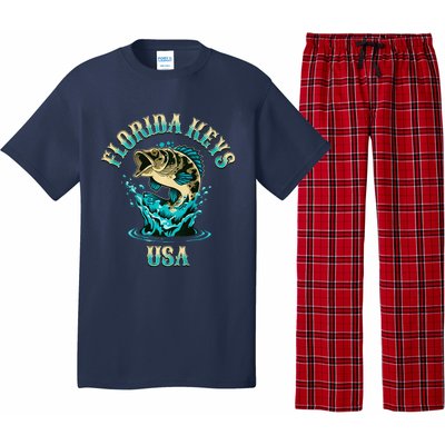 Florida Keys Usa Fishing Design On Front And Back Pajama Set