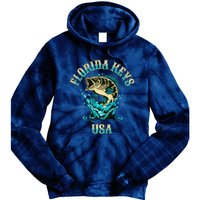 Florida Keys Usa Fishing Design On Front And Back Tie Dye Hoodie