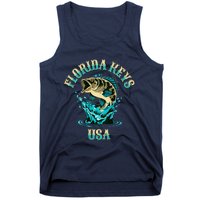 Florida Keys Usa Fishing Design On Front And Back Tank Top