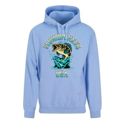 Florida Keys Usa Fishing Design On Front And Back Unisex Surf Hoodie