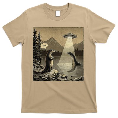 Funny Kaiju UFO Loch Ness Sasquatch Monster Alien Bruh T-Shirt