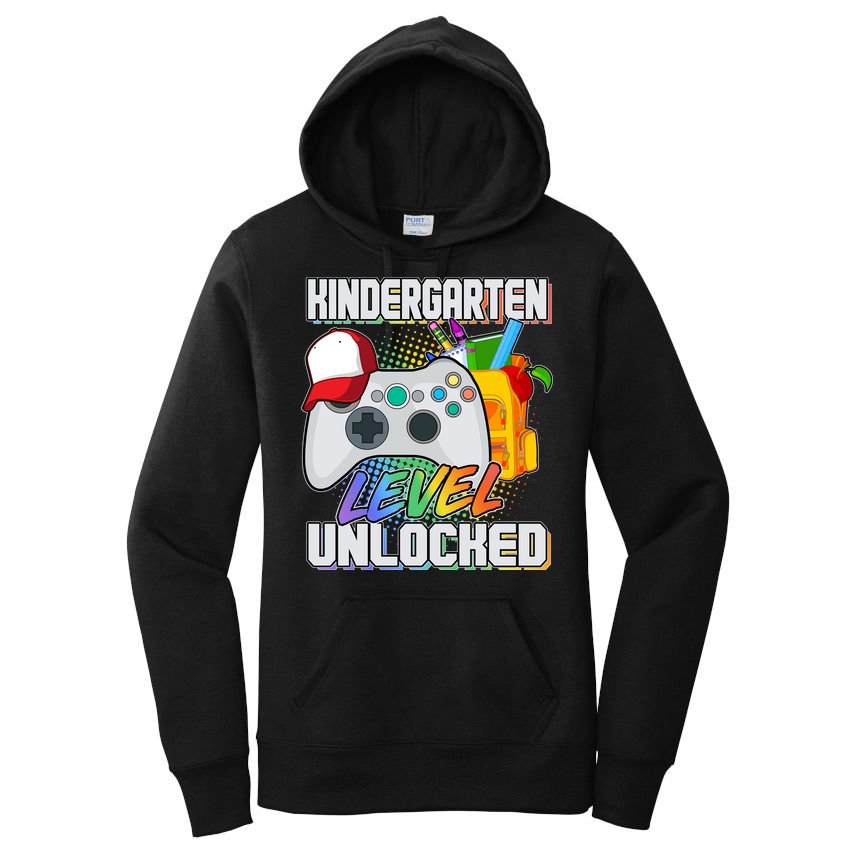 Funny Kindergarten Unlocked Video Gamer Women's Pullover Hoodie