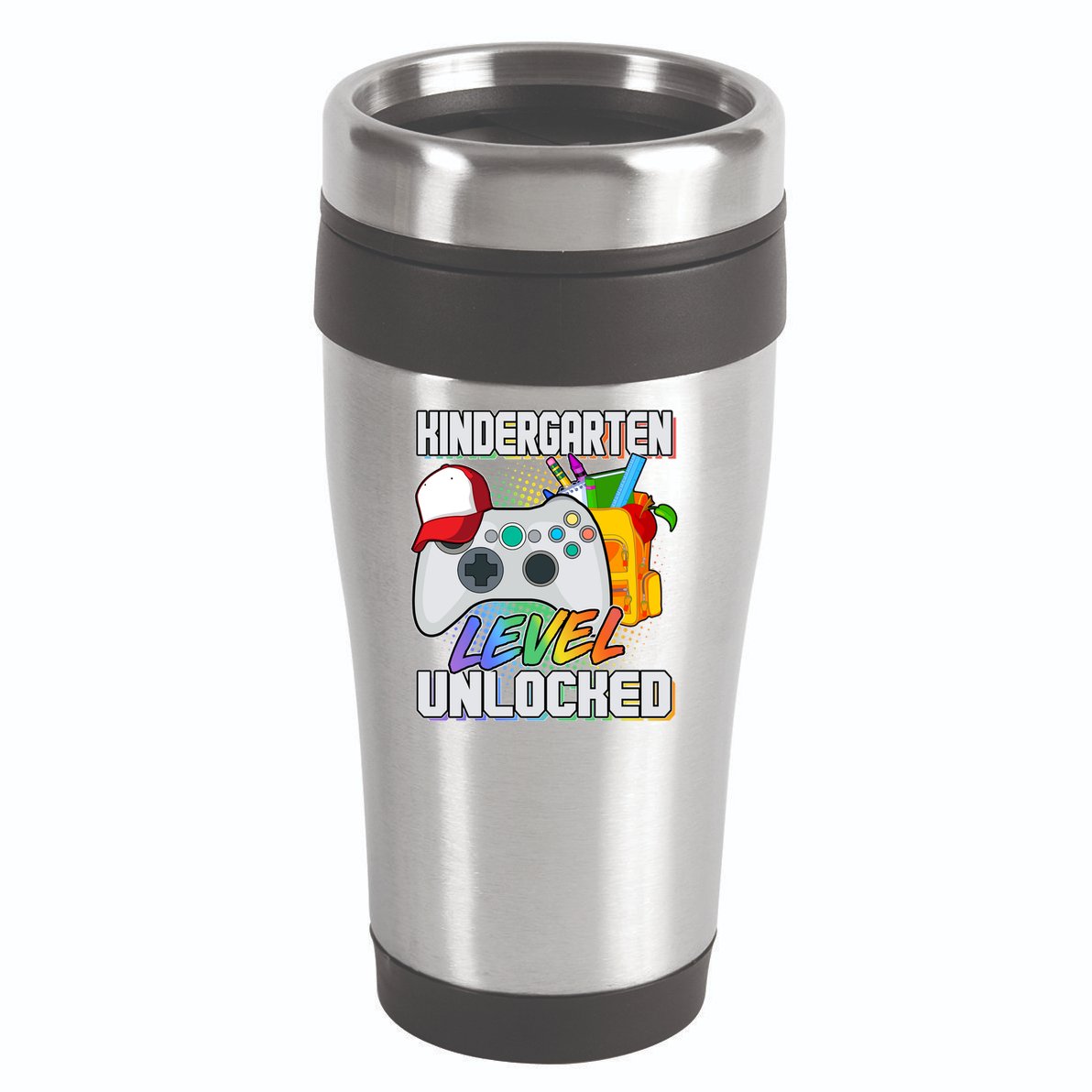 Funny Kindergarten Unlocked Video Gamer 16oz Travel Tumbler