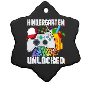 Funny Kindergarten Unlocked Video Gamer Ceramic Star Ornament