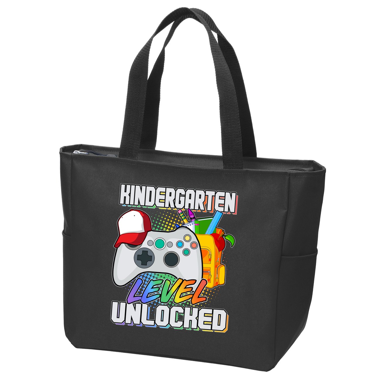 Funny Kindergarten Unlocked Video Gamer Zip Tote Bag