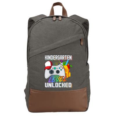 Funny Kindergarten Unlocked Video Gamer Cotton Canvas Backpack