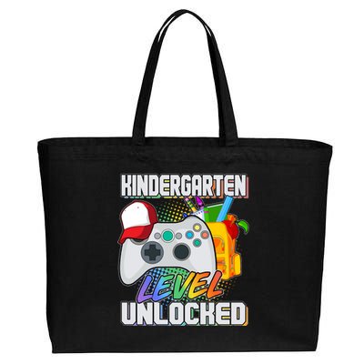 Funny Kindergarten Unlocked Video Gamer Cotton Canvas Jumbo Tote