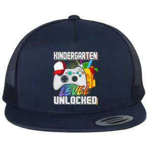 Funny Kindergarten Unlocked Video Gamer Flat Bill Trucker Hat