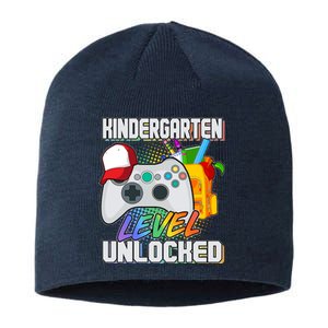 Funny Kindergarten Unlocked Video Gamer Sustainable Beanie