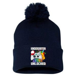 Funny Kindergarten Unlocked Video Gamer Pom Pom 12in Knit Beanie