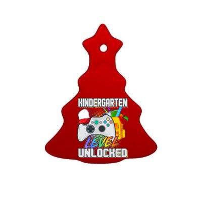 Funny Kindergarten Unlocked Video Gamer Ceramic Tree Ornament